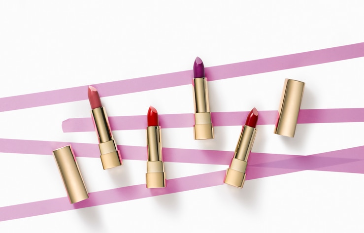 lipsticks on white background ( with clipping path)