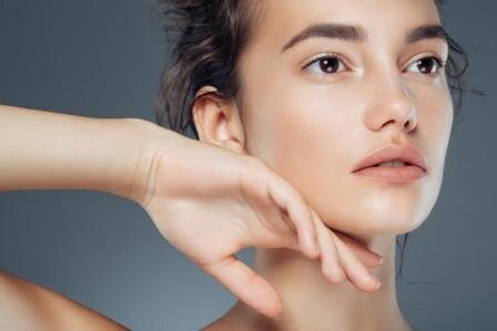 Studio shot of young beautiful woman