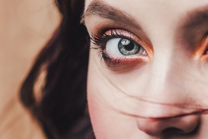 Beautiful face and eye close up.