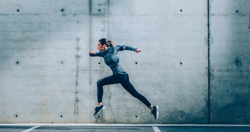 Woman jogging in the city