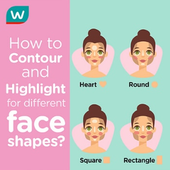 Contour and highlight for different face shapes