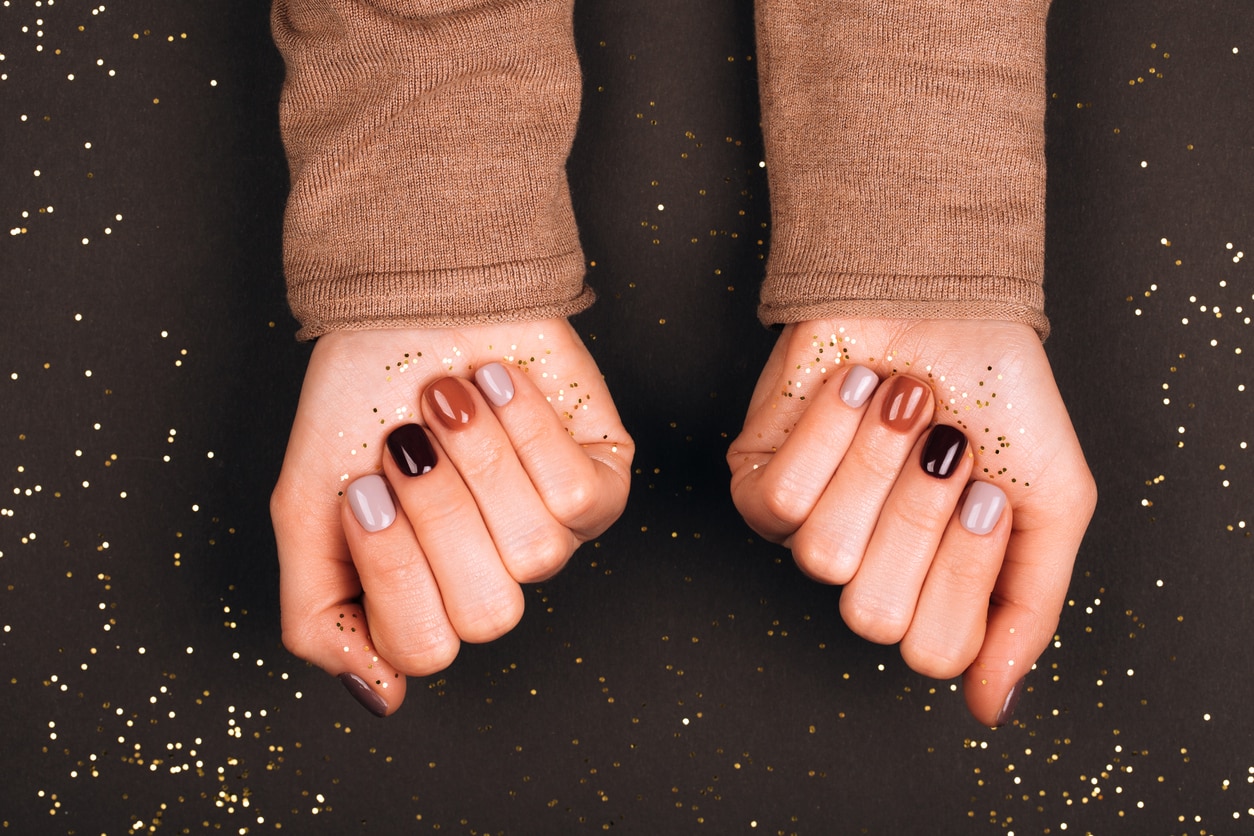 Autumn Nail Colour: Warm Brown & Beige Tone