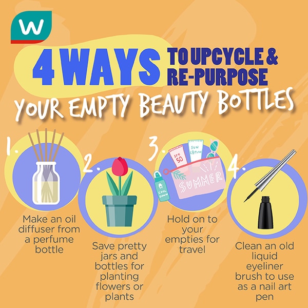 empty beauty bottles 