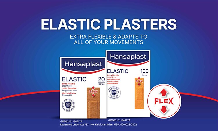 Hansaplast Elastic Extra Flexible / Universal Water Resistant Plaster 100  Strips