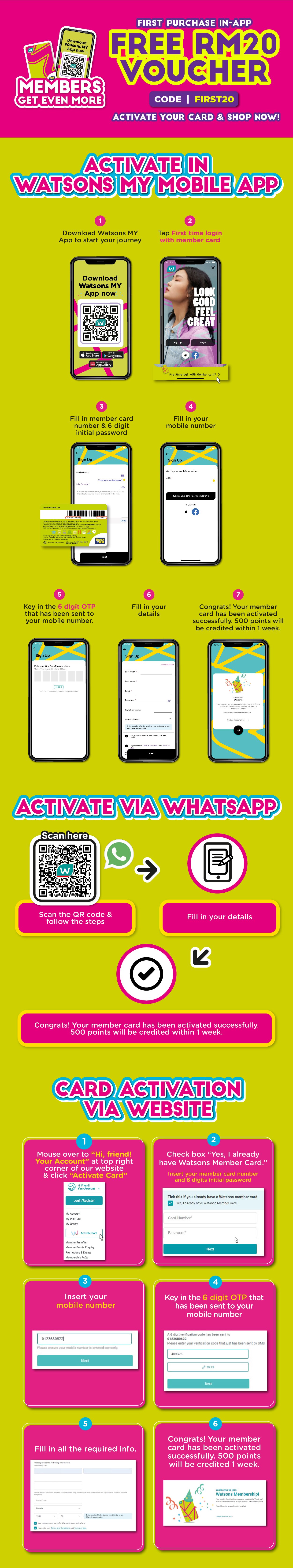 Activate Card Watsons Malaysia