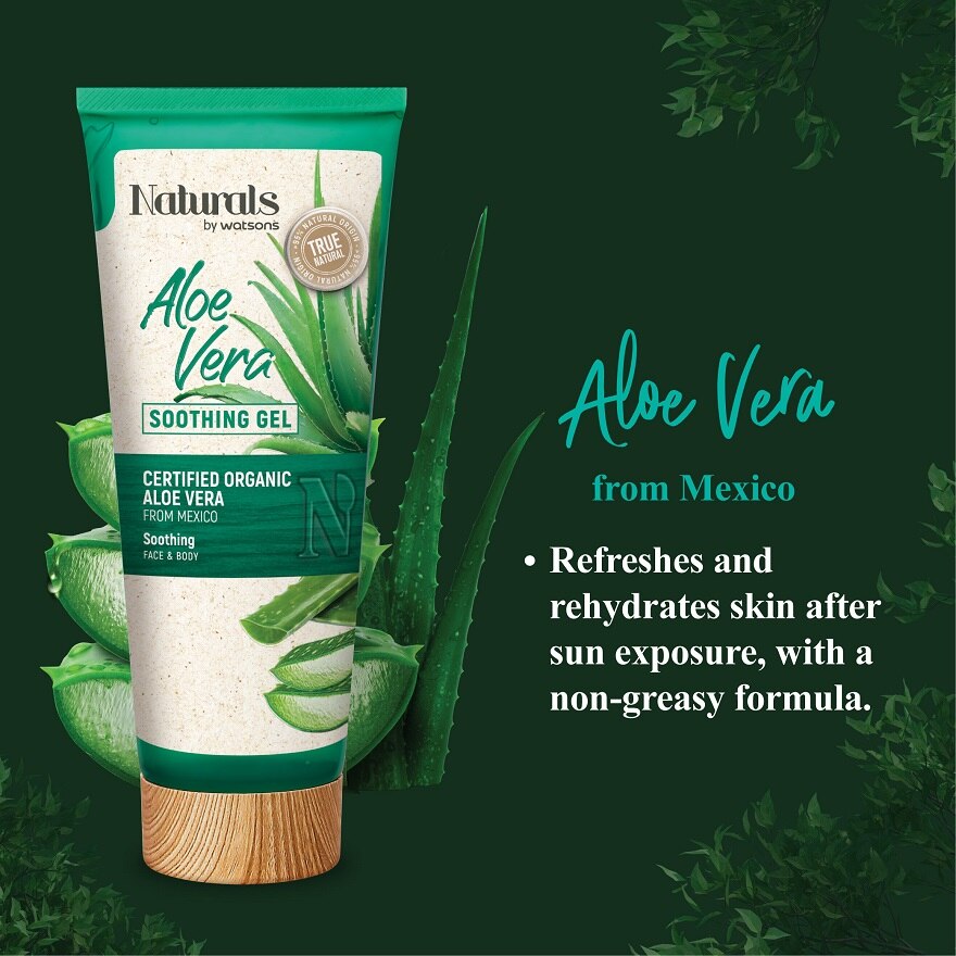 NATURALS BY WATSONS, Aloe Vera Face&Body Soothing Gel 200ml | Watsons Malaysia NATURALS BY WATSONS, Aloe Vera Face&Body Soothing Gel 200ml | Watsons Malaysia