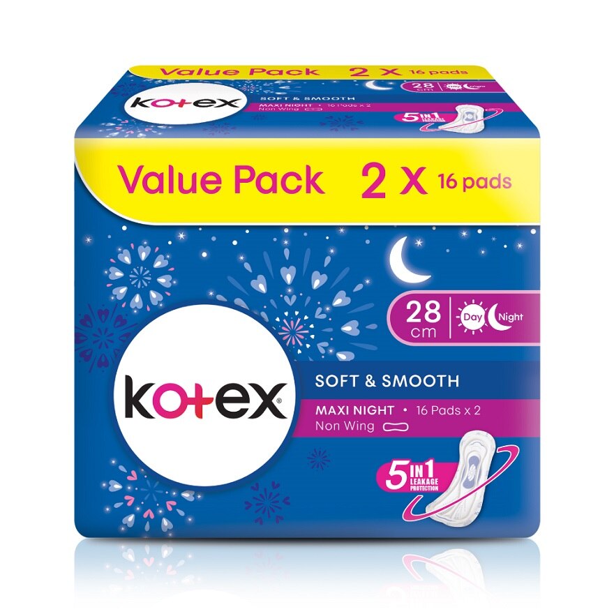 Kotex Soft Smooth Overnight 28cm Non Wing 2 X 16 S Watsons Malaysia