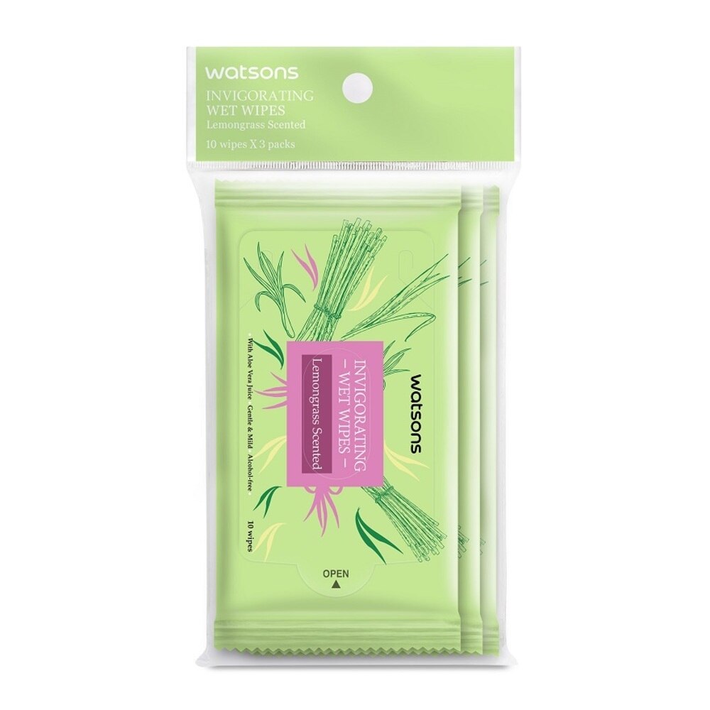 Watsons Wet Tissue Lemongrass 10 S X 3 Watsons Malaysia
