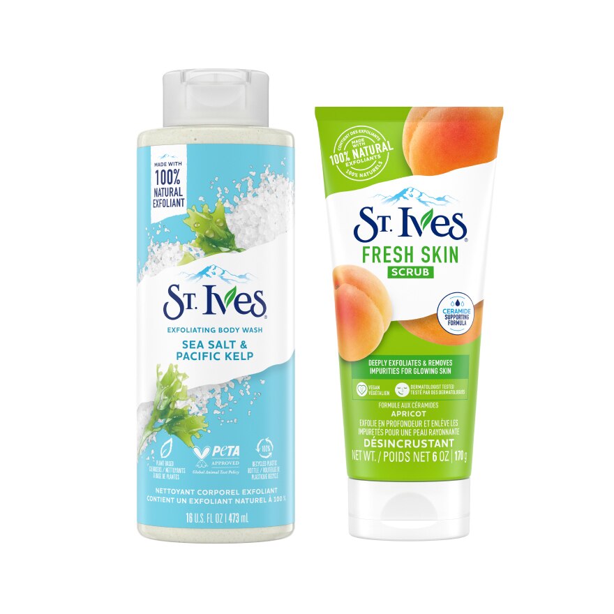 Exfoliating Sea Salt Body Wash 473ml Apricot Scrub 170g-1020480.jpg